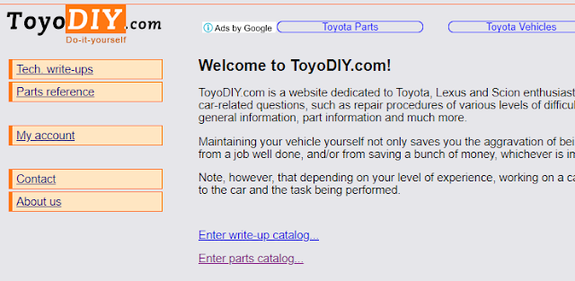 موقع ToyoDIY الشهير لقطع غيار سيارات تويوتا ولكزس