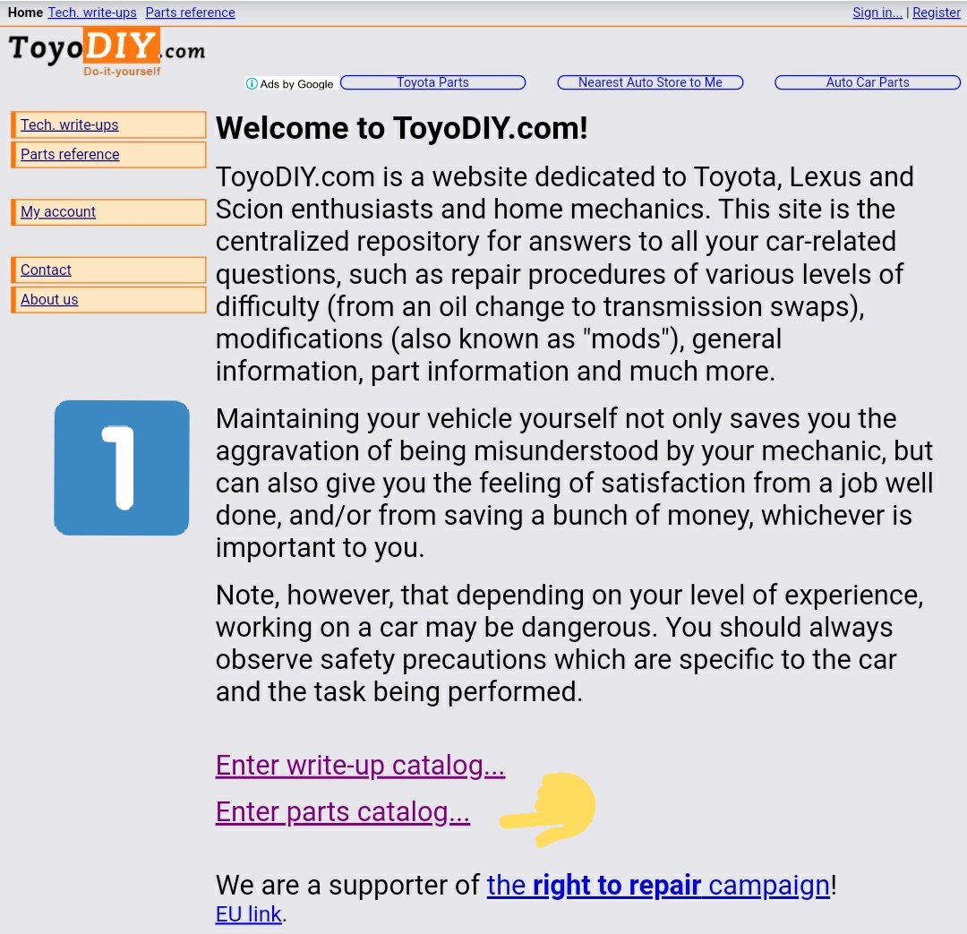 موقع ToyoDIY الشهير لقطع غيار سيارات تويوتا ولكزس