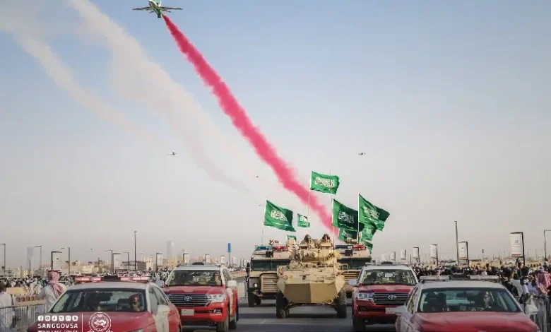 عروض جوية ومسيرات عسكرية للحرس الوطني بالرياض