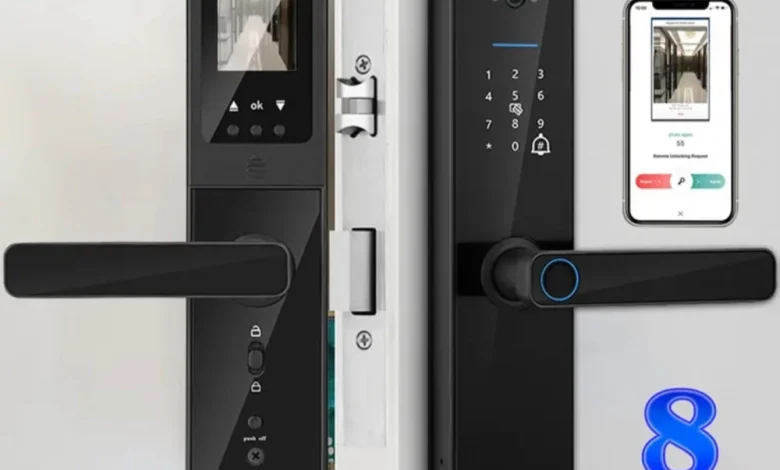‏قفل الباب الإلكتروني الرقمي مع كاميرا بسعر مميز 
