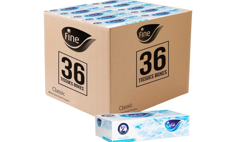 عرض علبة مناديل الوجه كلاسيك من فاين عرض علبة مناديل الوجه كلاسيك من فاين