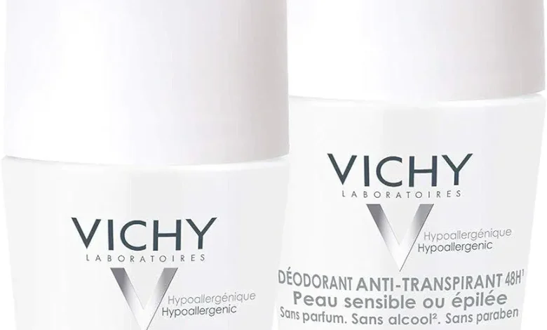 مزيل رائحة عرق رولر من فيشي، شفاف لا يظهر على الملابس ويدوم 48 ساعة مزيل رائحة عرق رولر من فيشي، شفاف لا يظهر على الملابس ويدوم 48 ساعة