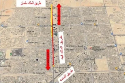 إعادة سفلتة طريق الملك فهد مع تقاطعات رئيسية