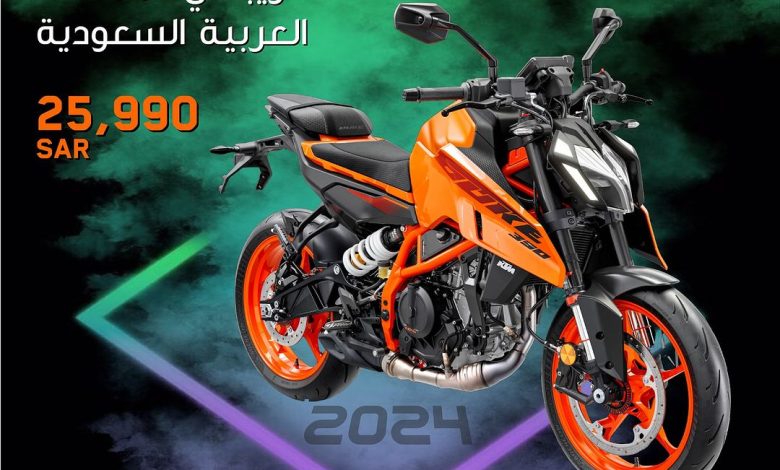 عرض دراجة KTM 390 Duke 2024 النارية عرض دراجة KTM 390 Duke 2024 النارية