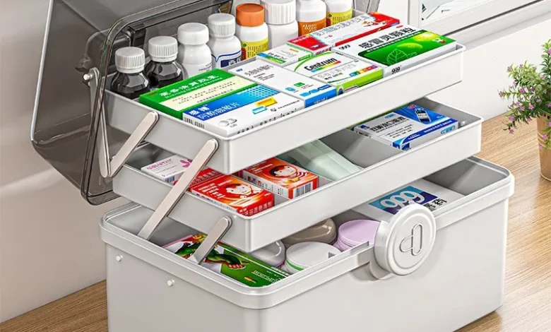 صندوق لتنظيم علب الادوية يدعم التوصيل السريع صندوق لتنظيم علب الادوية يدعم التوصيل السريع