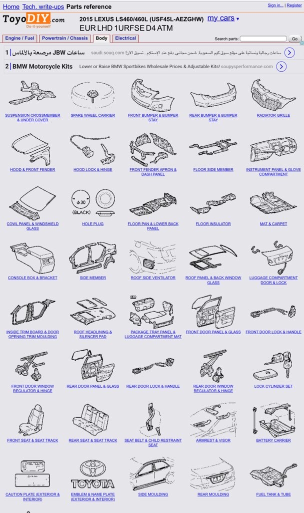 موقع ToyoDIY الشهير لقطع غيار سيارات تويوتا ولكزس