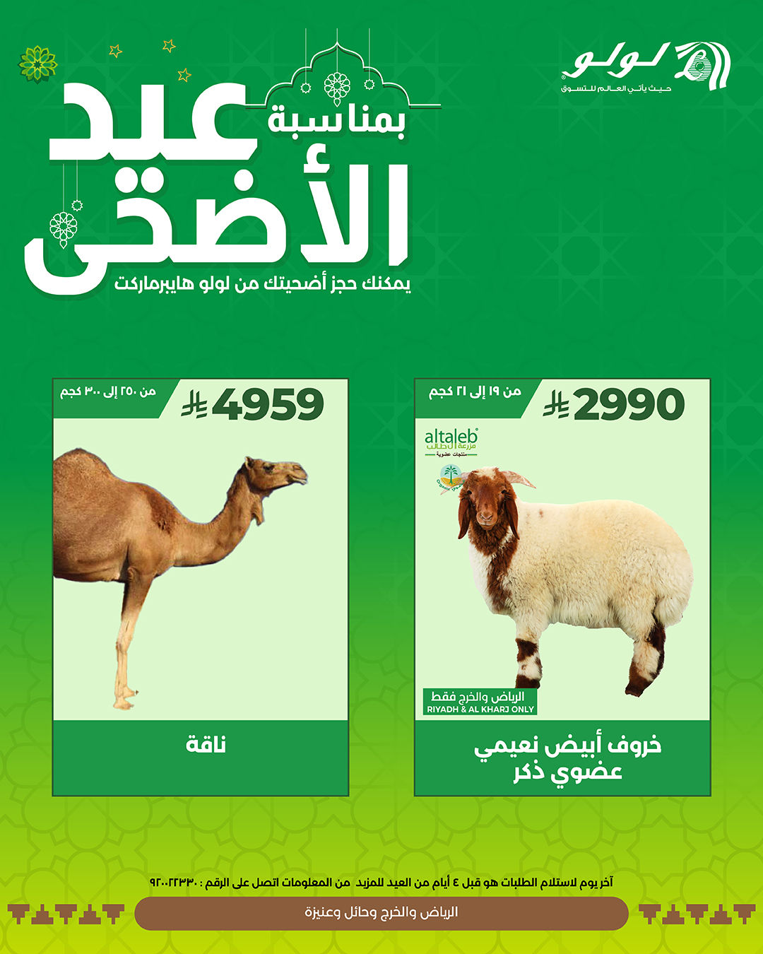 مقارنة بين أسعار أضاحي العيد في الأسواق الكبرى