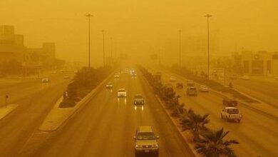 أتربة مثارة على الشمالية حتى مساء اليوم