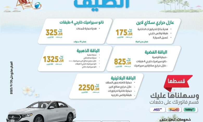 عرض سن جارد للعازل الحراري والعناية بالسيارات