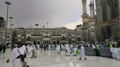 إرشادات لقاصدي المسجد الحرام عند هطول الأمطار