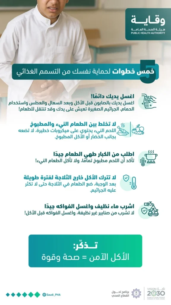 "وقاية": 5 خطوات للحماية من التسمم الغذائي