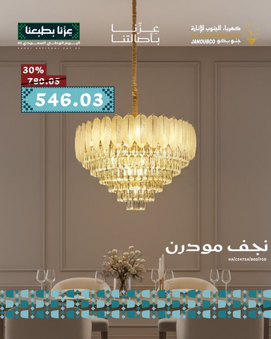 عرض اليوم الوطني من كهرباء الجنوب للإنارة