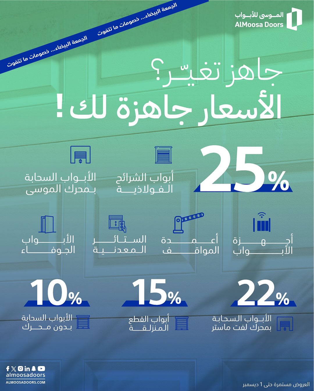 عرض الجمعة البيضاء من الموسى للأبواب