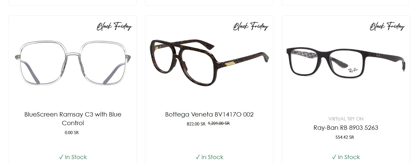 عرض موقع النظارات البريطاني الشهير pretavoir