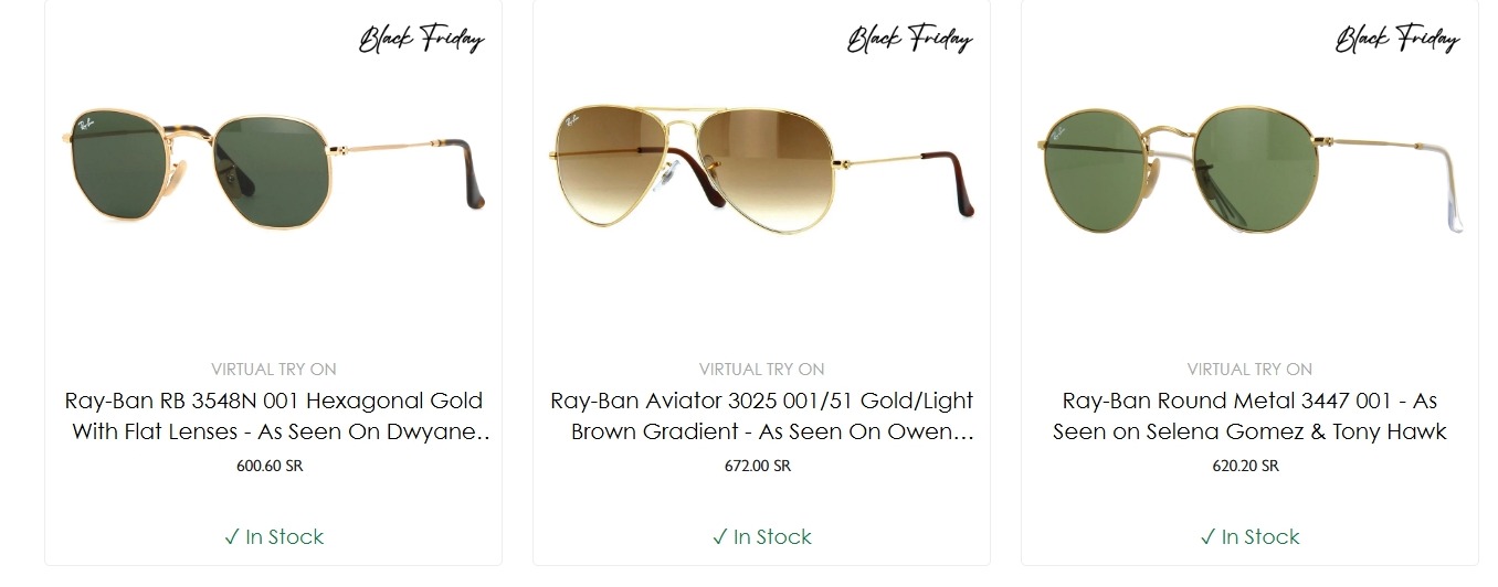 عرض موقع النظارات البريطاني الشهير pretavoir