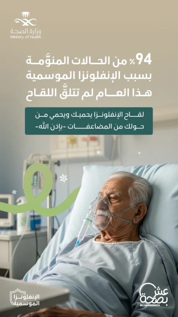 "الصحة": 94% من حالات الإنفلونزا المنوّمة لم تتلقَّ اللقاح