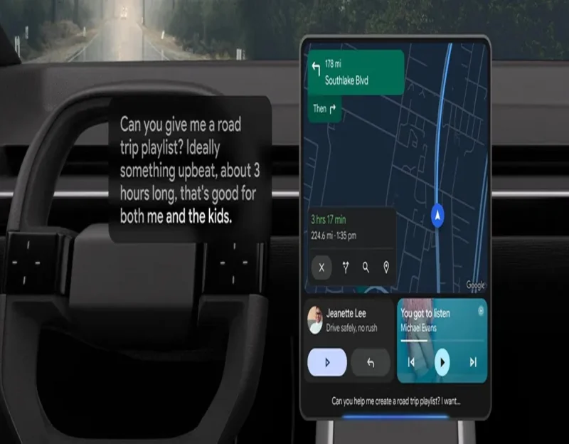 "جوجل" تعزز نظام أندرويد للقيادة بنموذج Gemini