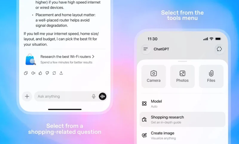"ChatGPT" يُتيح التسوق المباشر عبر ميزة جديدة