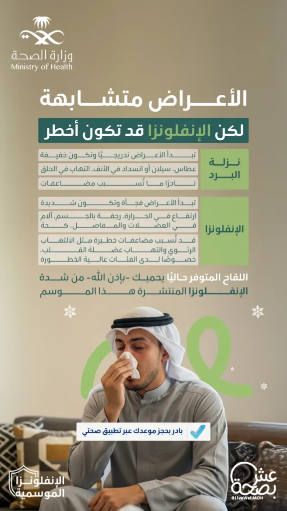 فروق بارزة بين نزلة البرد والإنفلونزا فروق بارزة بين نزلة البرد والإنفلونزا