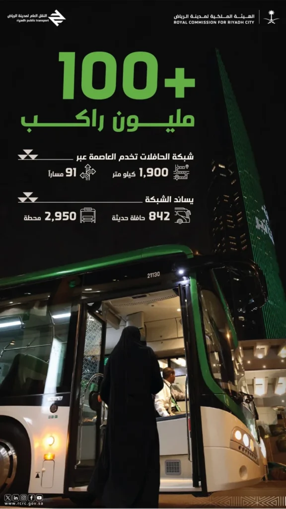 حافلات الرياض تخدم 100 مليون راكب