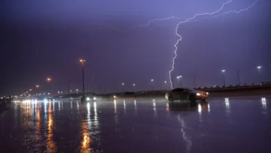 أمطار رعدية على معظم المناطق حتى الخميس