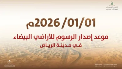 إصدار فواتير رسوم الأراضي البيضاء بالرياض مطلع يناير 2026