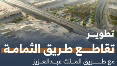 تحويلة مرورية بتقاطع الثمامة مع طريق الملك عبدالعزيز بالرياض