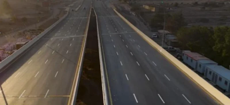 افتتاح جسر طريق الحائر عند تقاطعه مع وادي حنيفة